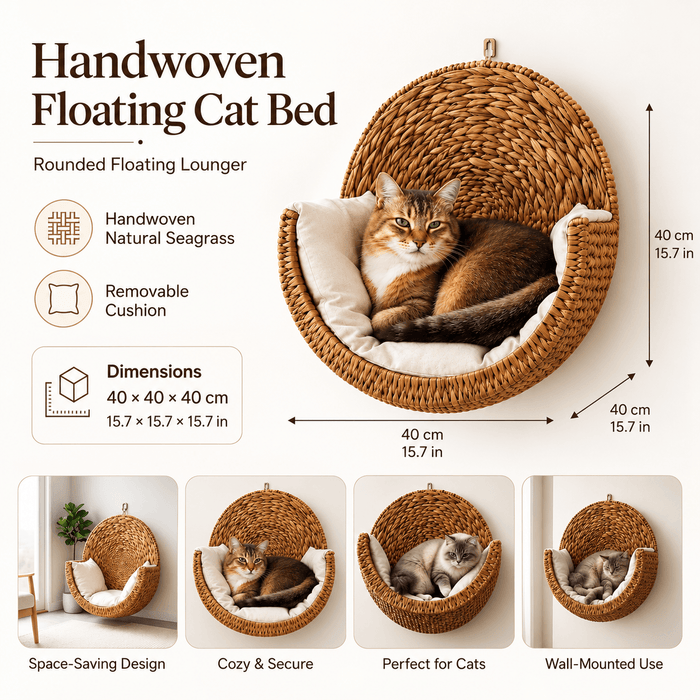 Purrfectly Cozy Handmade Hanging Cat Bed Fursera