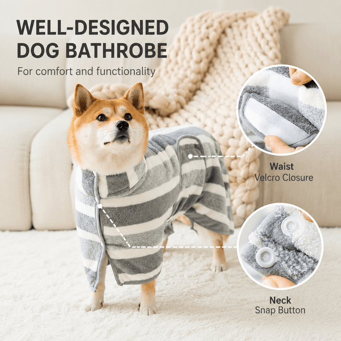 Quick-Dry Dog Bathrobe