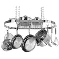 Range Kleen CW6001 Stainless Steel Hanging Oval Pot Rack 1.5 Inch H by 33 Inch W by 17 Inch D