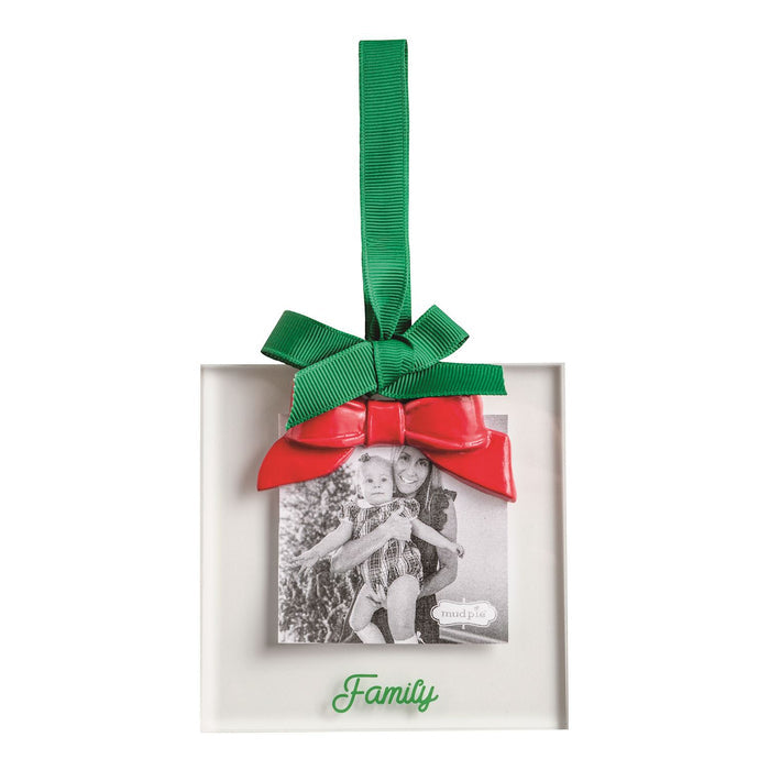Red Bow Photo Ornament