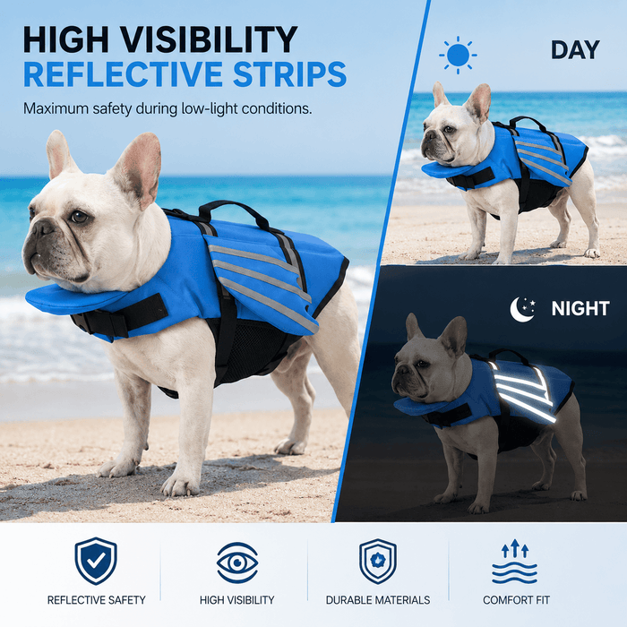 Reflective Angel Wing Dog Life Jacket Quick-Rescue Handle • Breathable Mesh • Reflective Safety Fursera