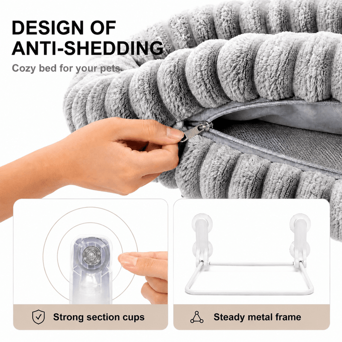 Reversible Cat Window Hammock – Cozy Suction Cup Hanging Bed Fursera