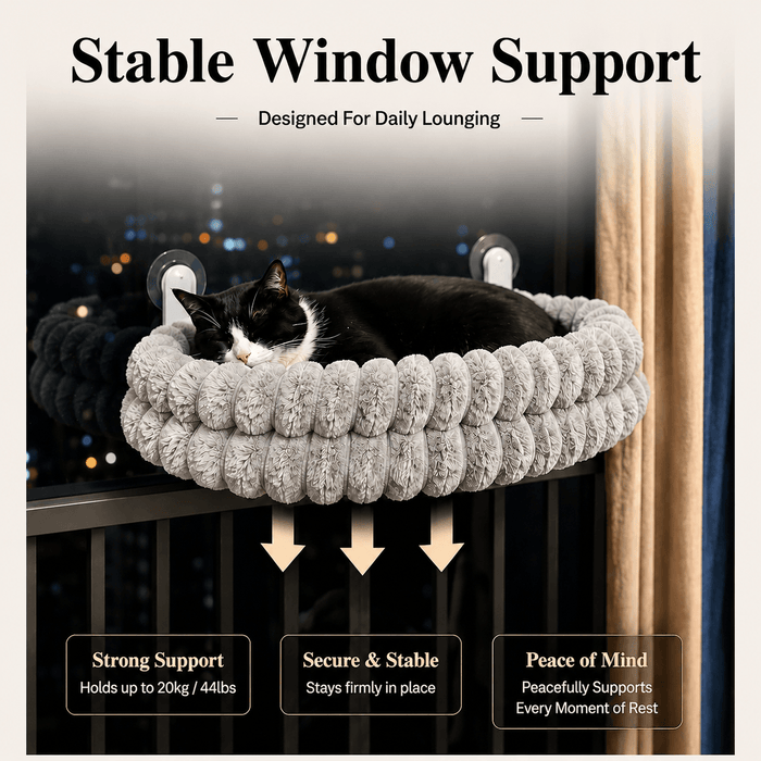 Reversible Cat Window Hammock – Cozy Suction Cup Hanging Bed Fursera