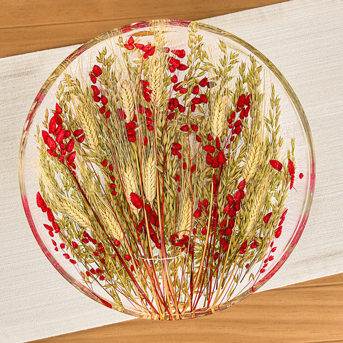 Riccardo Marzi Resin Serveware, Red Wheat Bowls