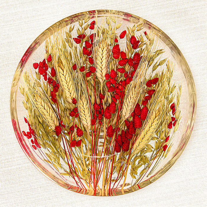Riccardo Marzi Resin Serveware, Red Wheat Bowls