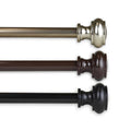 Rod Desyne Teapot 7/16” Curtain Rod : 18”-28”, Cocoa