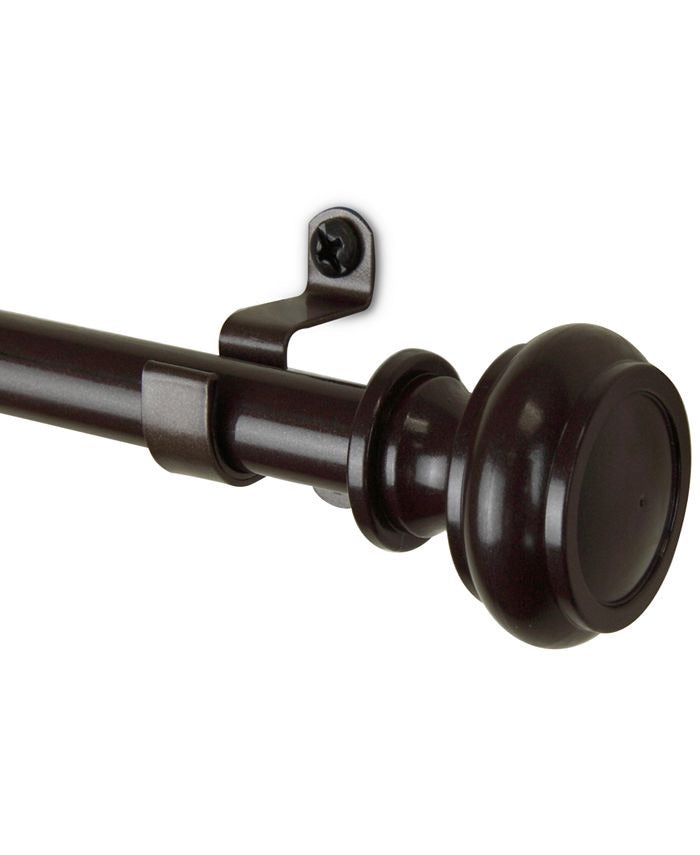 Rod Desyne Teapot 7/16” Curtain Rod: 28”-48”, Black