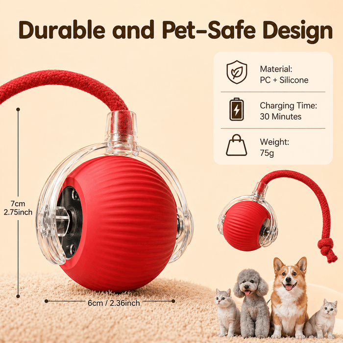Rolling Fun Ball – Smart Interactive Pet Toy for Dogs & Cats