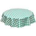 freckled sage round metallic mint green oilcloth tablecloth