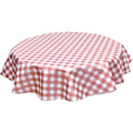 freckled sage round large gingham metallic pink oilcloth tablecloth