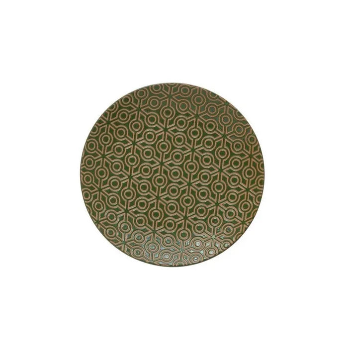 Round Stoneware Plate with Snowflake Pattern Seasonal & Holiday Decorations