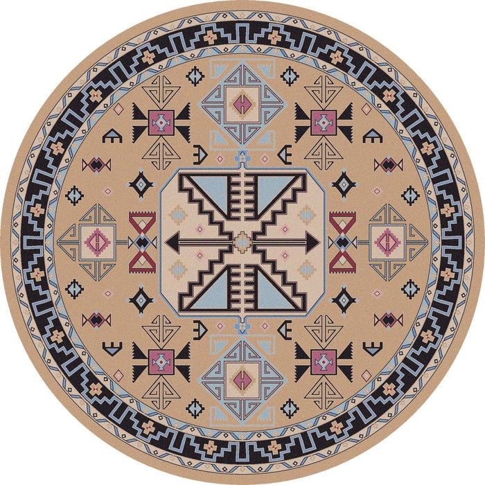 San Angelo Copper Canyon 8' Round Area Rug - Made in the USA - Your Western Decor