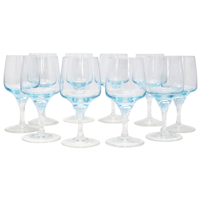 Vintage Sasaki Azure Blue Sherry Glasses Front | The Hour Shop