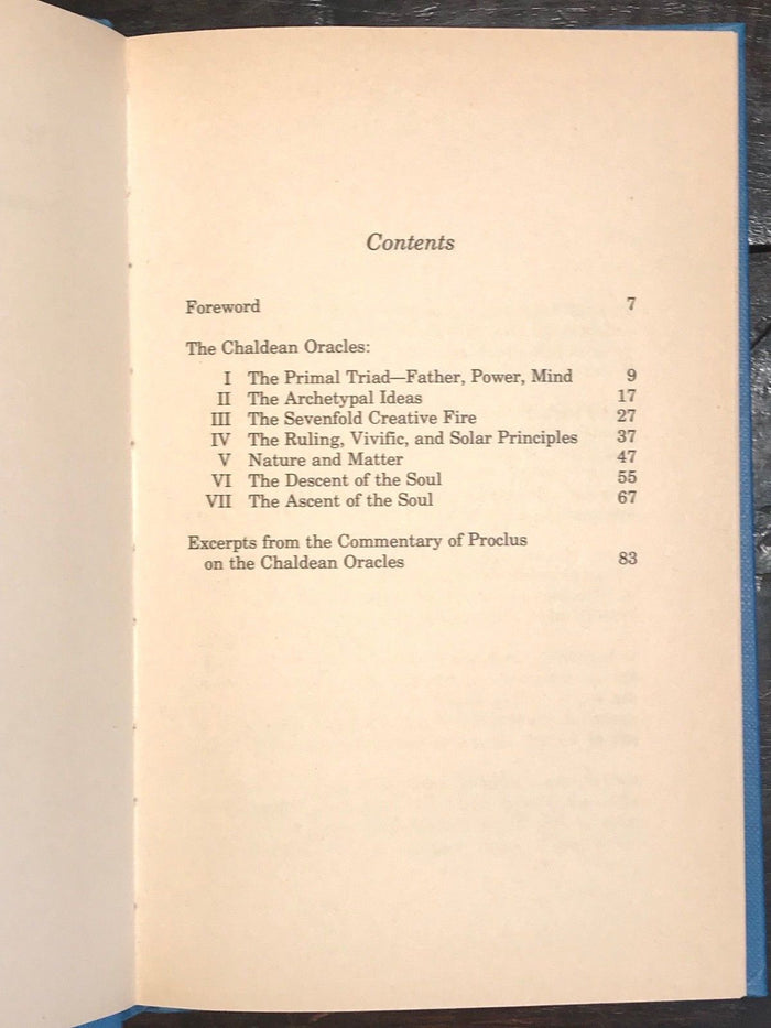 Scarce THE CHALDEAN ORACLES, Shrine of Wisdom 1st/1st 1979 MAGIC SPELLS HERMETIC