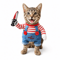 Scary Doll Pet Costume – Funny Halloween Costume for Cats & Dogs Fursera