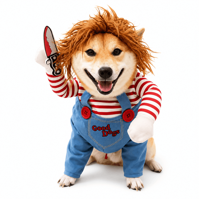 Scary Doll Pet Costume – Funny Halloween Costume for Cats & Dogs Fursera