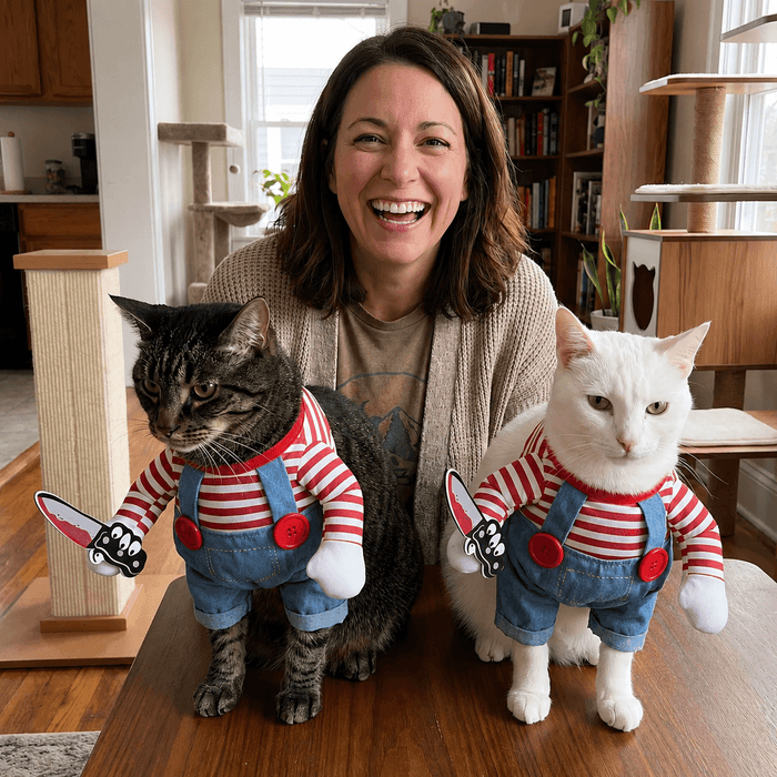 Scary Doll Pet Costume – Funny Halloween Costume for Cats & Dogs Fursera