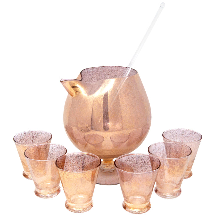 Vintage Shimmer Gold Cocktail Pitcher Set | The Hour Shop