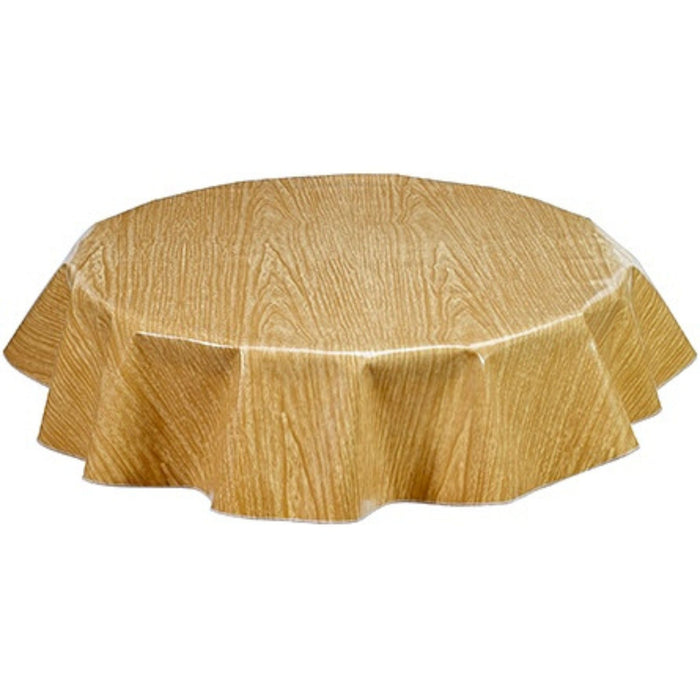 freckled sage round faux bois elm oilcloth tablecloth