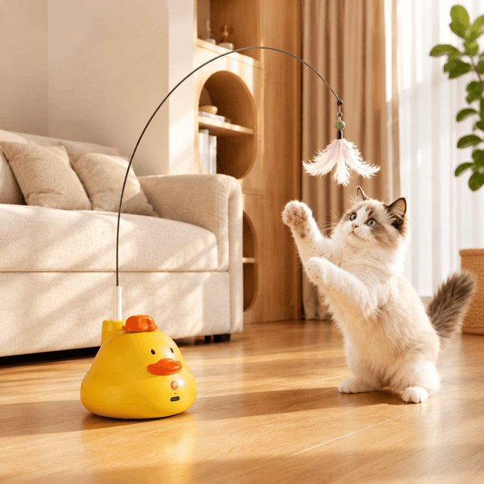 Smart Automatic Cat Teaser Toy with Motion Sensor & Bird Sound Fursera