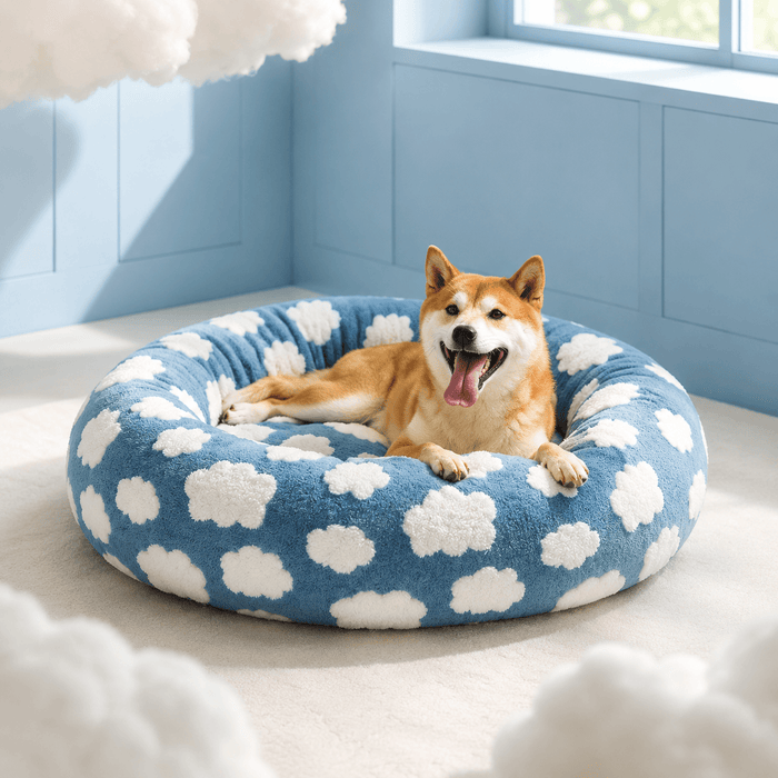 Soft Plush Donut Bed for Dogs & Cats