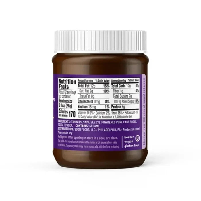 Soom Chocolate Tahini, 12oz Cooking & Baking Ingredients 12044931