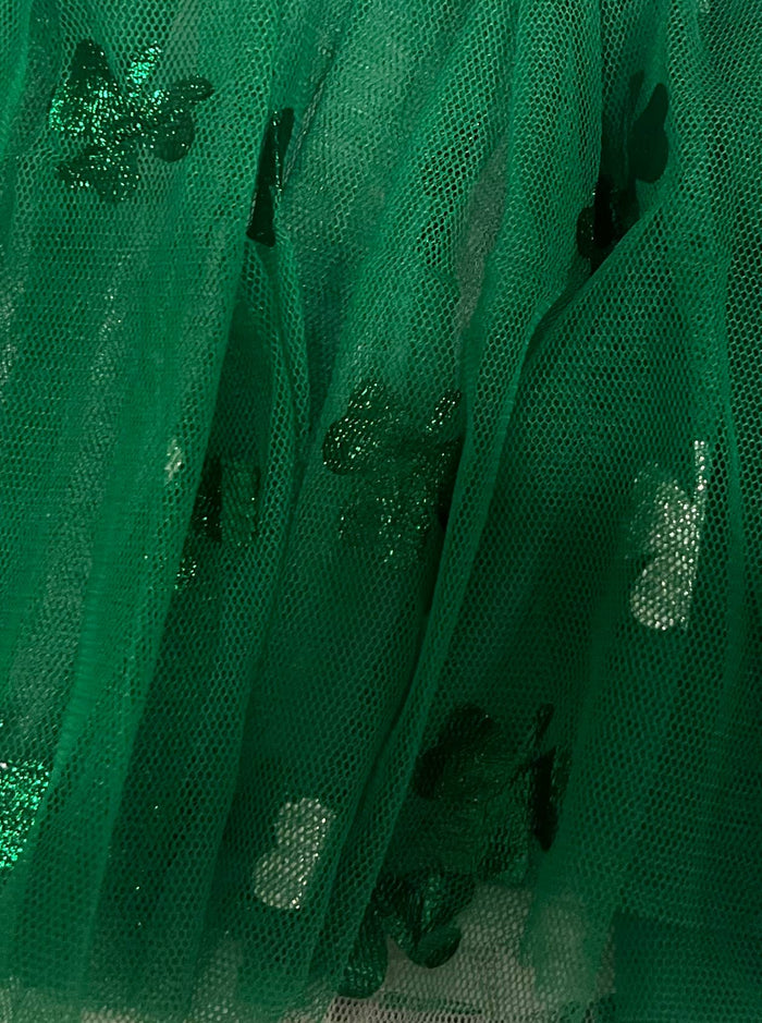 Sparkle Sisters by Couture Clips - Green Shamrock tutu: 2-6 year