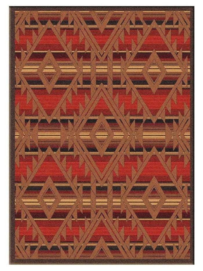 Santa Fe Southwestern Area Rug. Rugs made in the USA. Your Western Decor