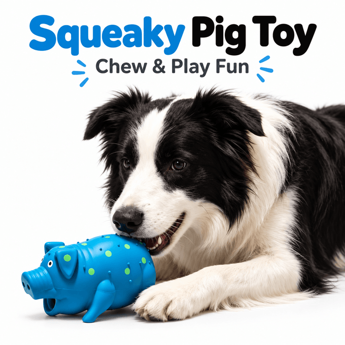 Squeaky Pig Dog Toy – Soft Latex Chew Toy Fursera