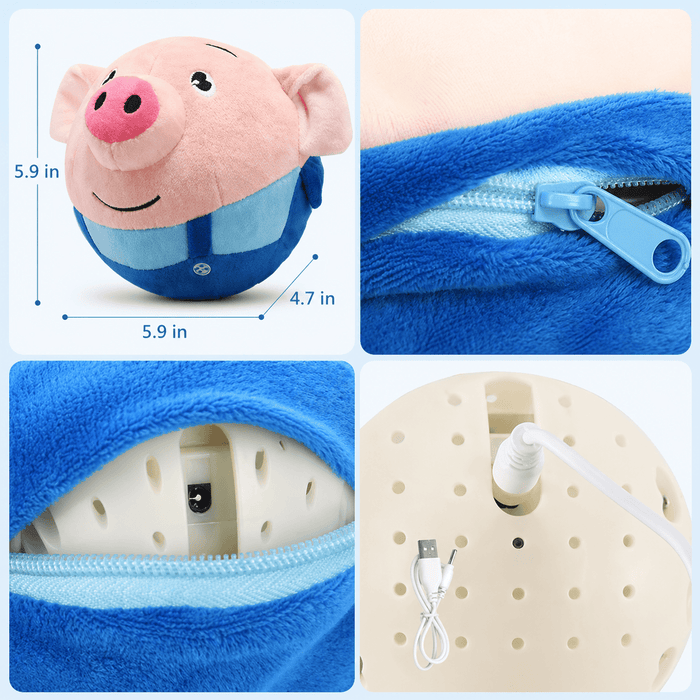 Squeaky Pig Dog Toy – Soft Plush Interactive Chew & Play Toy