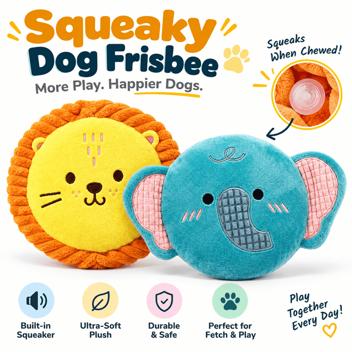 Squeaky Plush Dog Frisbee Fursera