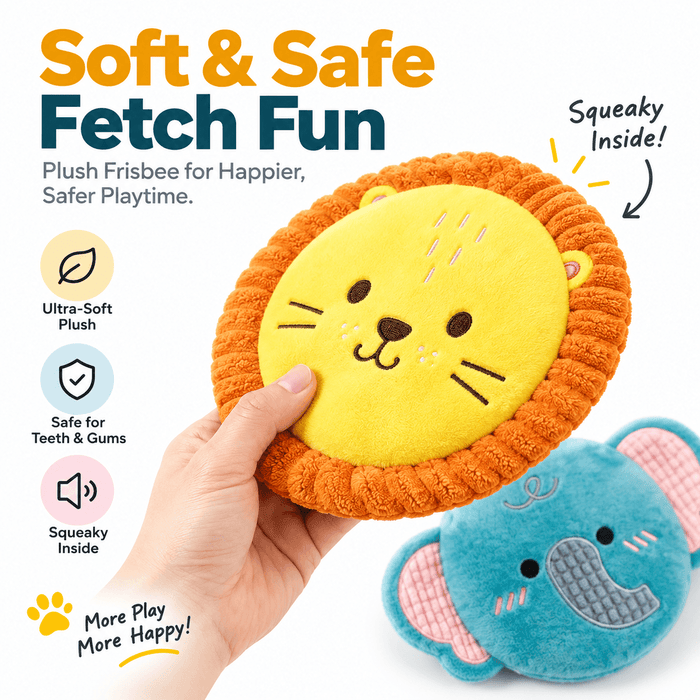 Squeaky Plush Dog Frisbee Fursera