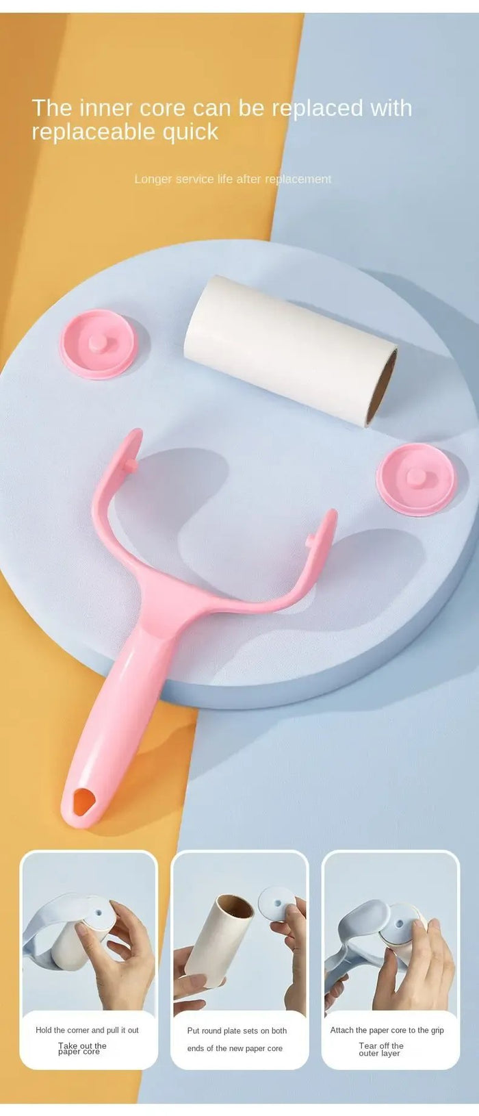 Sticky Lint Roller – Pet Hair Remover for Clothes & Furniture