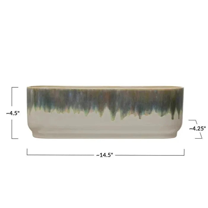 Stoneware Window Planter with 3 Sections Pots & Planters 12037786