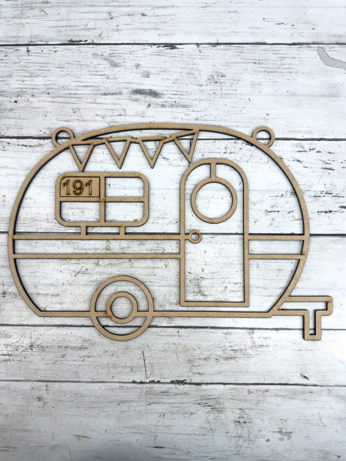 Style 191 Camper Laser Cut Outline Frame Blank