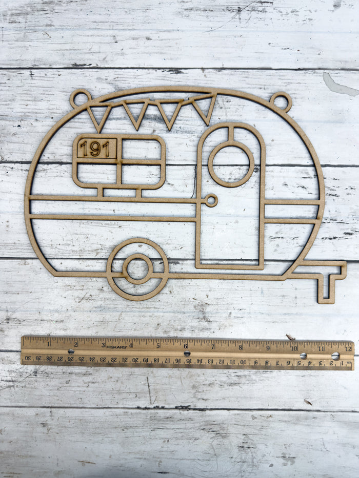 Style 191 Camper Laser Cut Outline Frame Blank