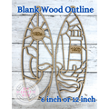 Style 192 Surf Board Pair Laser Cut Outline Frame Blank