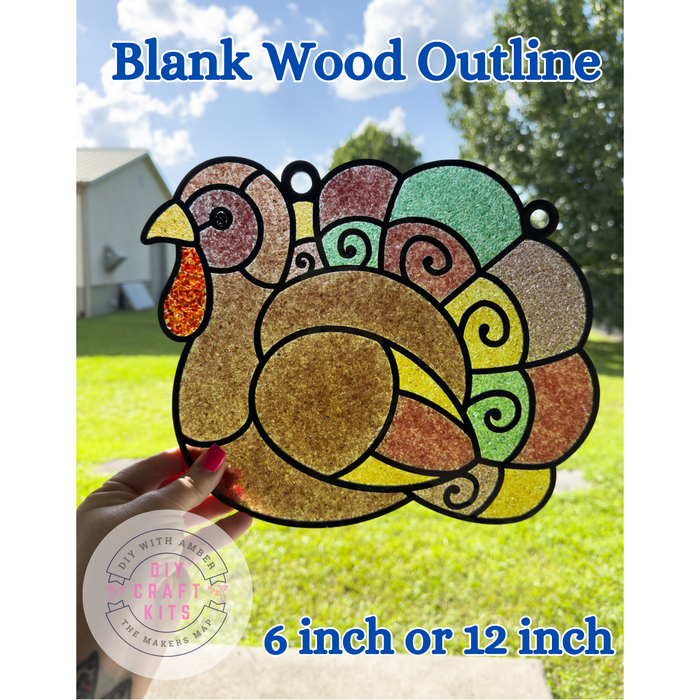 Style 195 Turkey Laser Cut Outline Frame Blank