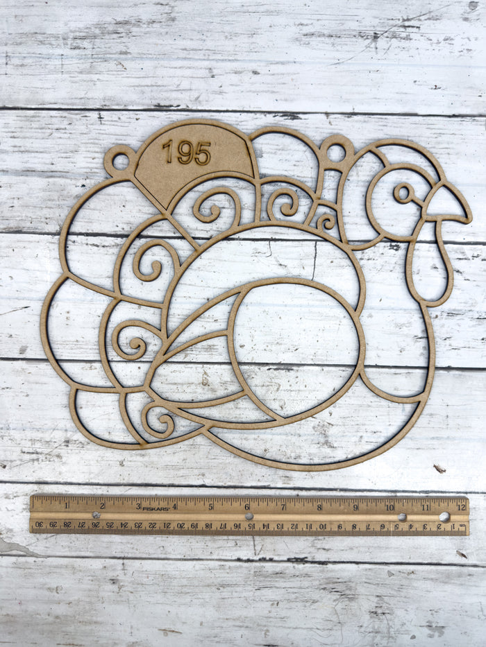 Style 195 Turkey Laser Cut Outline Frame Blank