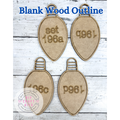 Style 196 Light Bulb Set Laser Cut Outline Frame Blank