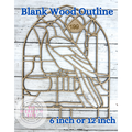 Style 199 Crow Arch Window Laser Cut Outline Frame Blank