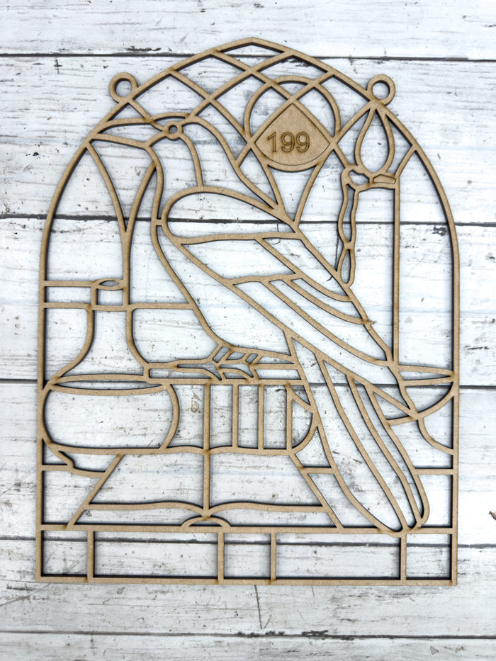 Style 199 Crow Arch Window Laser Cut Outline Frame Blank