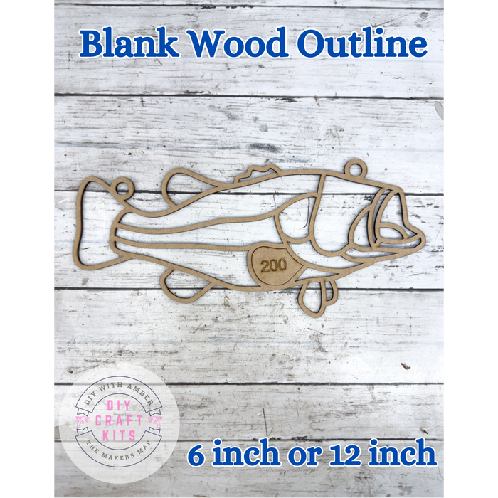 Style 200 Fish Laser Cut Outline Frame Blank