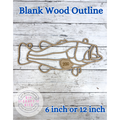 Style 200 Fish Laser Cut Outline Frame Blank
