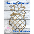 Style 206 Pineapple Laser Cut Outline Frame Blank