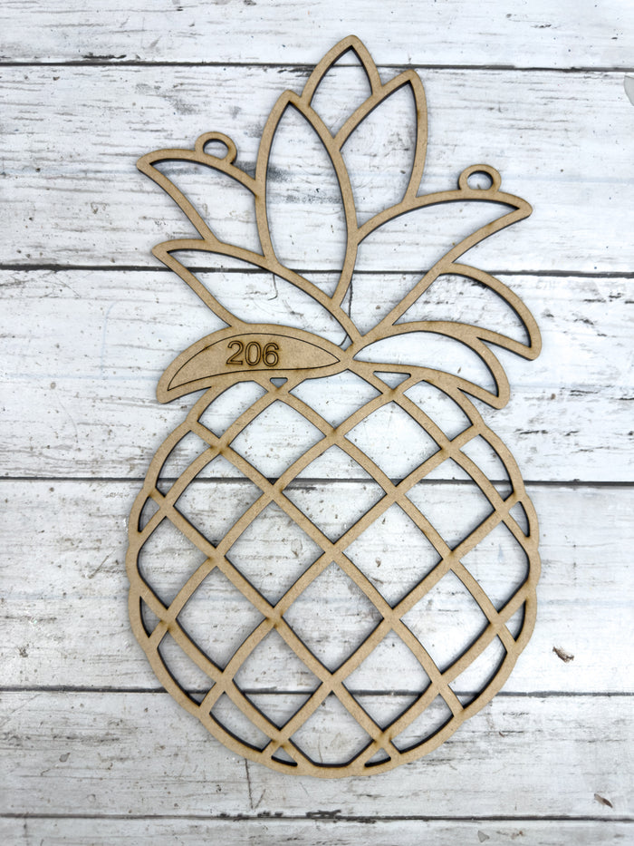 Style 206 Pineapple Laser Cut Outline Frame Blank