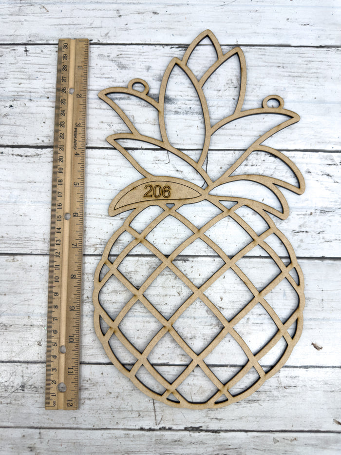 Style 206 Pineapple Laser Cut Outline Frame Blank