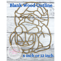 Style 227 Spooky Frog Laser Cut Outline Frame Blank