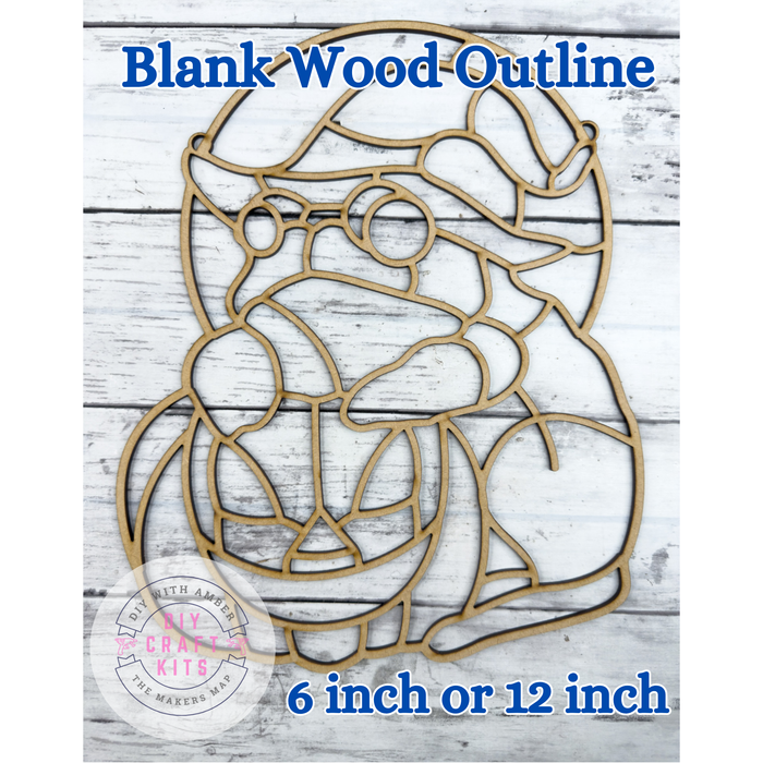 Style 227 Spooky Frog Laser Cut Outline Frame Blank