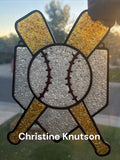 Style 230 Home Plate Bat Baseball Laser Cut Outline Frame Blank